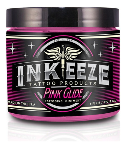 Pink Glide 6 Oz. - Bálsamo Para Proceso Del Tatuaje Inkeeze