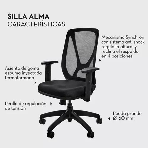 obtener maximizar Delgado Silla Ergonómica Alma Mesh Homeoffice | Contado