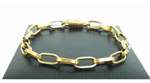Pjoias Baguete Pulseira Tipo Baguette de 7g 5 mm Ouro 18 Quilates 19 cm de Comprimento