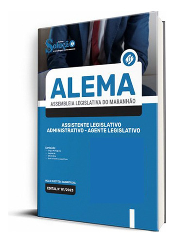 Apostila Alema 2023 - Assistente Legislativo Administrativo - Agente Legislativo, De Professores Especializados., Vol. Único. Editora Solução Concursos, Capa Mole, Edição Oficial Em Português, 2023