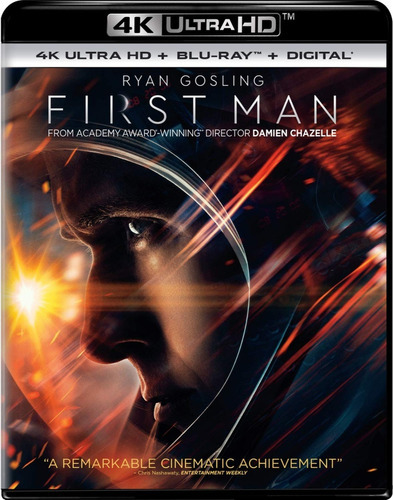 First Man 4k Ultra Hd + Blu-ray Nuevo Original En Stock