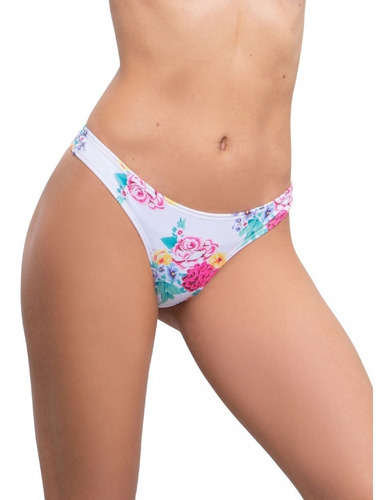 Bombacha Colaless Ancha Estampada Bikini Malla Cocot - 12595