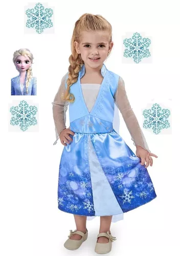 Vestido Fantasia Frozen Elsa E Anna Princesa Pronta Entrega