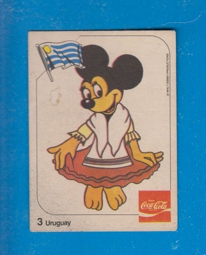 Walt Disney Tarjeta Minnie Mouse Vestida Uruguay Muy Raro