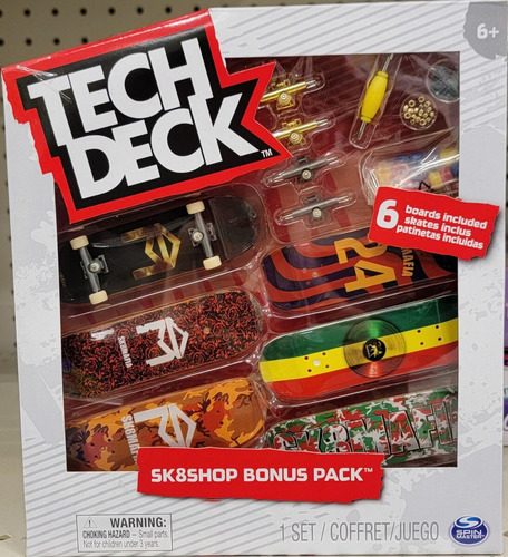 6 Patinetas Tech Deck - Sk8shop Bonus Pack - Sk8mafia