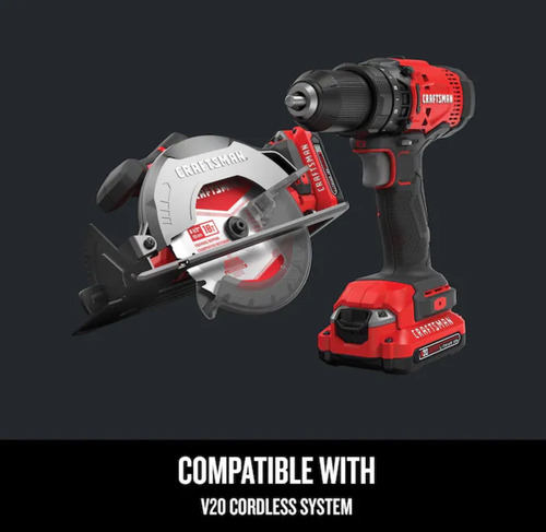 Kit Craftsman Taladro Y Sierra Circular Cargador/ 2 Baterias Rojo