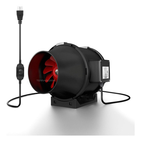 Ventilador En Línea Terrabloom De 4 Pulgadas (100 Mm) - V...