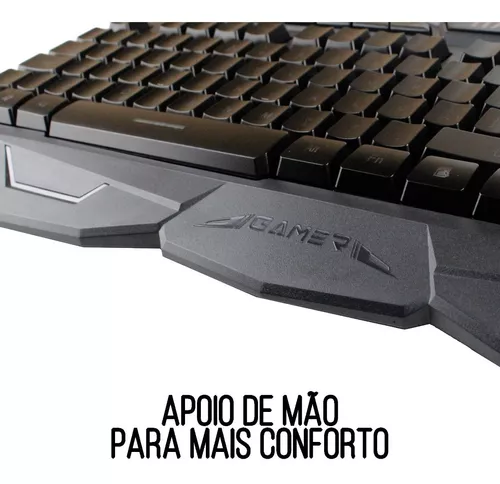 Kit Gamer Mouse E Teclado Semi Mecânico Abnt2 C Led Usb Haiz