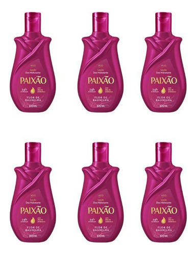 Hidratante Corporal Paixao 200ml Flor Baunilha - Kit Com 6un