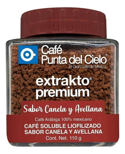 Café Liofilizado Punta Del Cielo Sabor Canela Avellana 110g