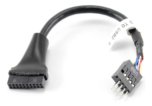 Usb 3.0 20-pin Adaptador Hembra A Usb 2.0 De 8 Pines Macho 