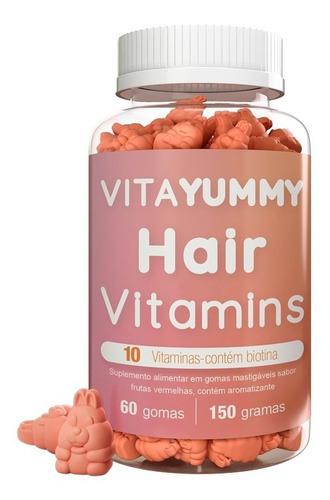 Vita Yummy Hair Vitamina Em Goma Para Cabelo - 60 Gomas