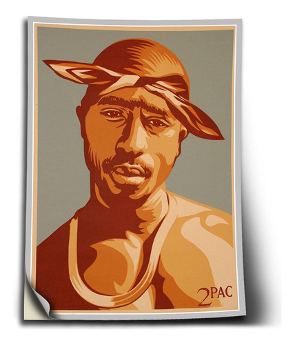 Adesivo Rap Rapper Tupac Shakur Auto Colante A0 120x84cm A