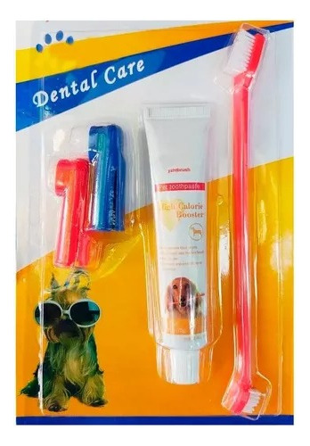 Cepillo Dental + 2 Cepillos Adicionale + Crema Dental Perros