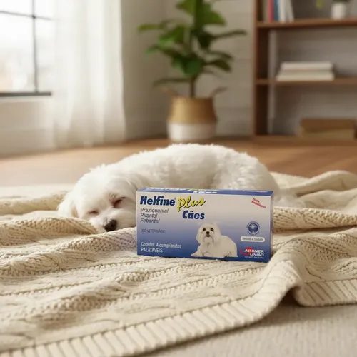 Vermífugo Para Cães Helfine Plus 4 Comprimidos