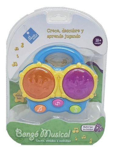 Bongo Musical Infantil Luces Sonidos Tambor Juguete