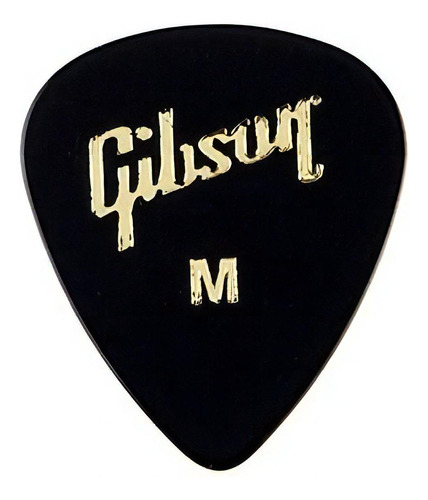 Gibson 1/2 Grosa De Palhetas Celuloide Médias Aprgg74m Cor Preto