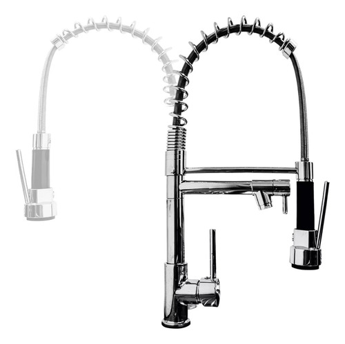 Grifo Giratorio De 360 Grados Para Cocina Plateado