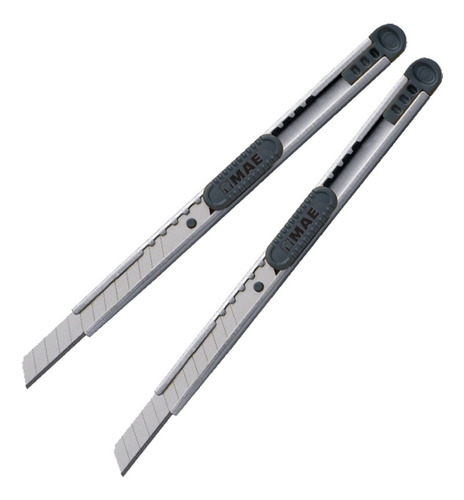 Caja Con 24 Cutters Exactos De Metal Navaja 9mm Metalico /vc