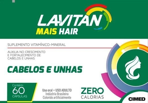 Lavitan Mais Hair Cabelos E Unhas 60 Cápsulas