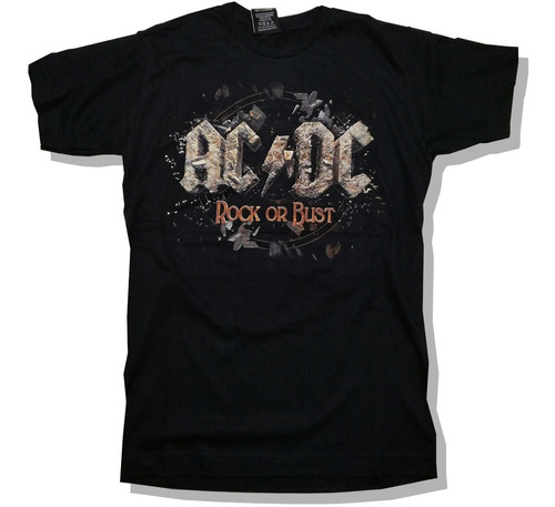 Remera Ac/dc Rock Or Bust Ac Dc 100% Algodón Premium 