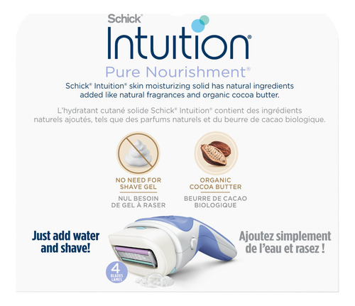Shick Intuition Rastrillo Con Gel/6 Cart.