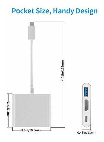 Adaptador Usb Hdmi Qidoou Tipo Multipuerto Hub 4k