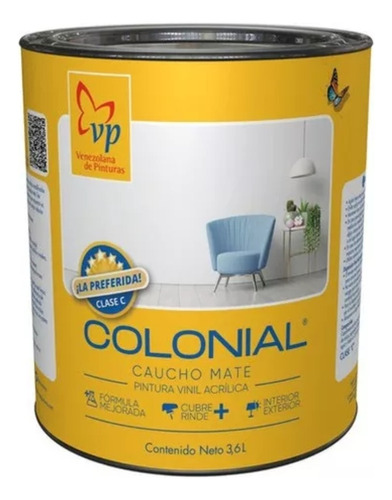 Pintura Caucho Tipo C Naranja Galon Colonial