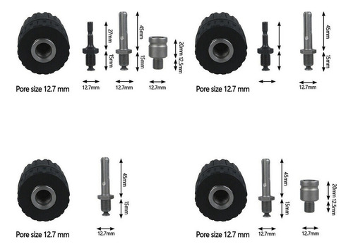 Llave De Impacto De Portabrocas Cuadrado De 13 Mm