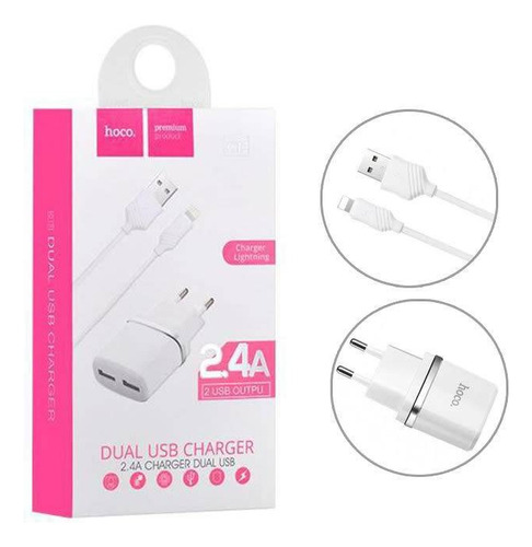 Cargador Para iPhone Carga Rápida Usb A Lightning Marca Hoco