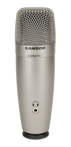 Imagen 1 de 4 de Micrófono Samson C01U Pro condensador  supercardioide plateado