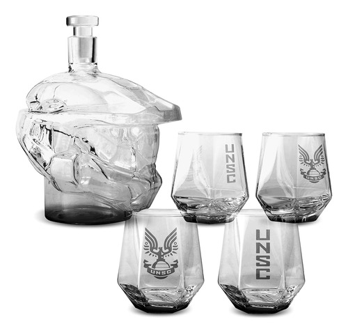 Halo Infinite Master Chief Helmet 6-piece Whiskey Decanter S