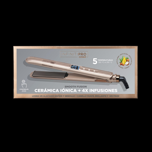 Alaciadora Infiniti Pro By Conair 1 Smooth Fusion Dorada Color Dorado