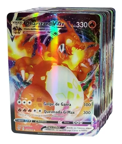 Lote 150 Cartas Pokémon Vmax V Gx Português Cartas Brilhante