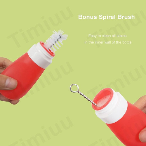 Botellas De Aderezo Para Ensaladas Timiuu Con Cepillo De Lim