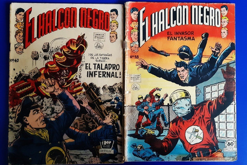 Set De 2 Revistas Comic El Halcon Negro - Ed Mex 1954