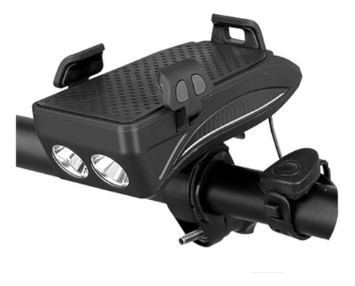 Luz Led Delantera Bicicleta Porta Celular Con Bocina Lcb9