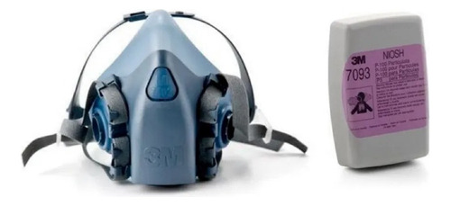 Kit Respirador 3m Reutilizable Serie 7500 Con Filtros 7093