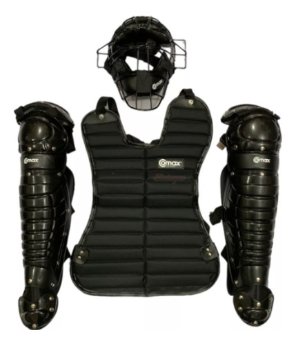 Set Arreos Catcher Para Beisbol Comax De Adulto Negro Y Rojo