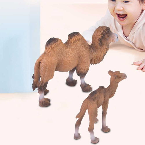 Figura de camello en miniatura de 2 piezas, modelo animal