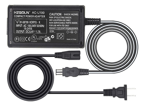 Hzqdln Ac Power Adaper Cargador Cable Us Para Sony Handycam