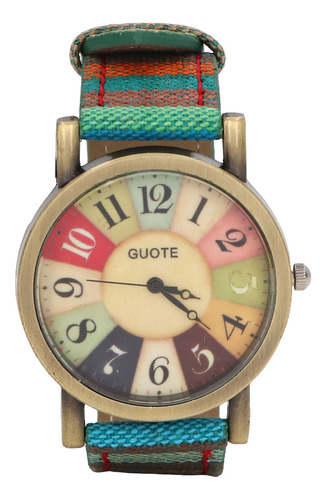 Reloj Hippie De Piel Sintética De Latón De Estilo Bohemio Mu