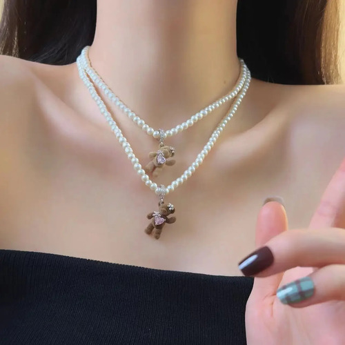 Collar De Oso Con Forma De Llama, Oso Con Dibujos Animados Y