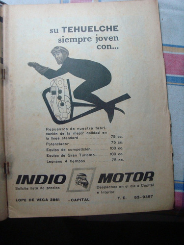 Moto Tehuelche Indio Motor Publicidad Propaganda