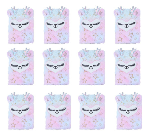 Pack 12  Agenda Diario De Peluche Unicornios  Para Niñas