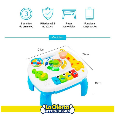 Mesa Didáctica Para Bebés Con Luz Y Sonido Oferta Loi