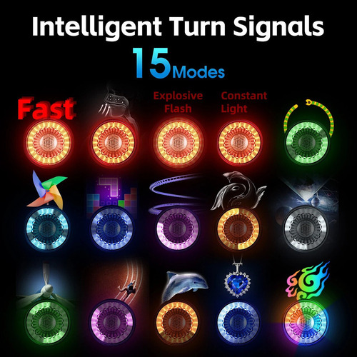 Luz Trasera De Bicicleta Recargable Luces De Colores