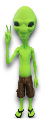 Boneco Et Paul 33cm Alienígena Grande Paz E Amor Decoração