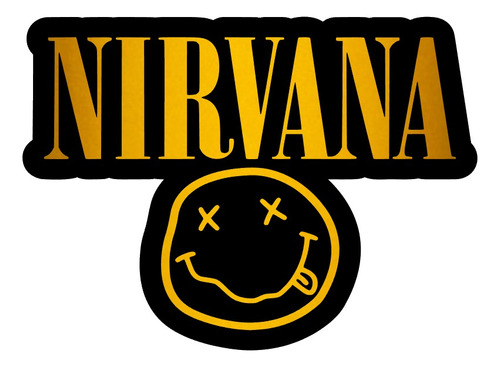 Sticker Reflejante Nirvana Calcomania Vinil Estampado