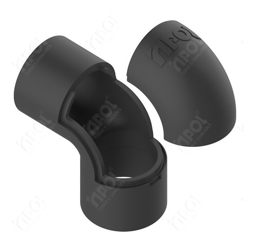 Kit Com 10pçs Joelho C/janela P/eletroduto 3/4 Preto